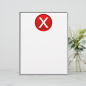 Red X - No / Incorrect Symbol (Standing Front)