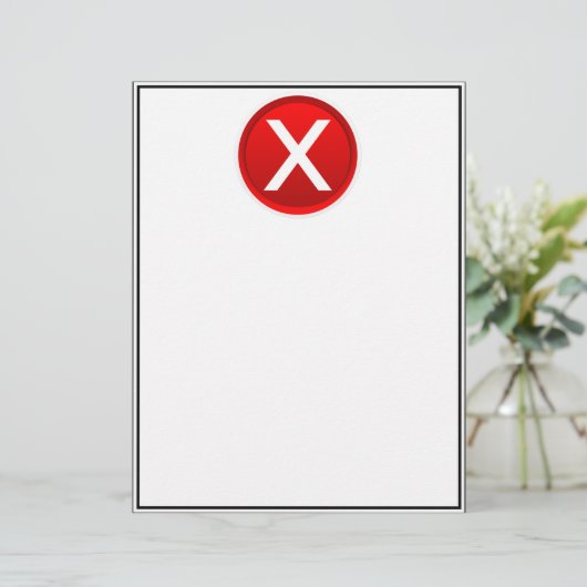 Red X - No / Incorrect Symbol (Standing Front)