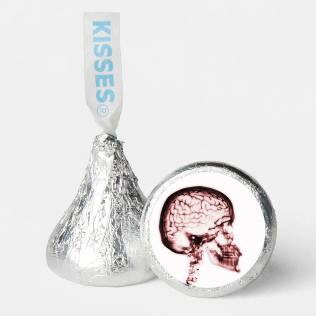 Red X-Ray Skull Brain Hershey®'s Kisses® (Front)