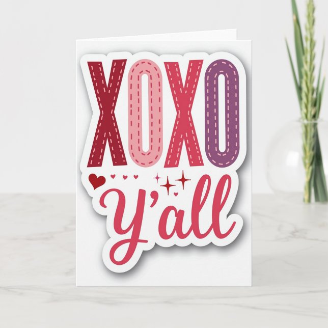 Red Xoxo Valentine Card (Front)