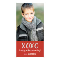 Red XOXO Valentine Photo Card