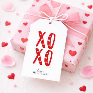 Red XOXO, Valentine's Day Gift Tags