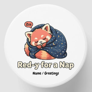 Red-y For A Nap Cute Sleepy Red Panda Kawaii Mini Candle Favors