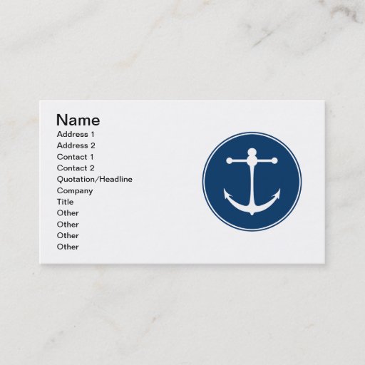 Customizable Red Yacht Club Business Card