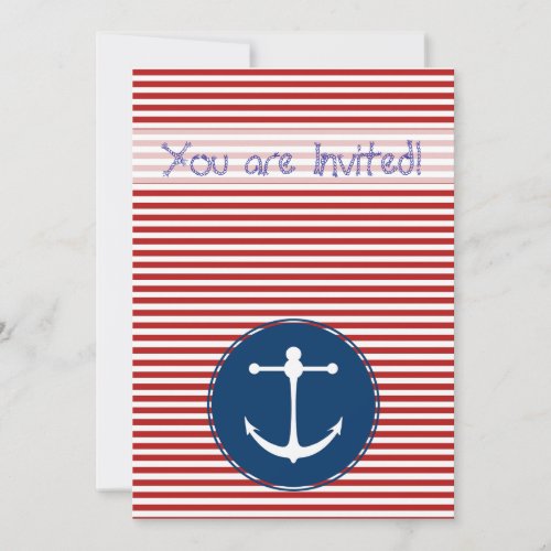 Red Yacht Club Invitation