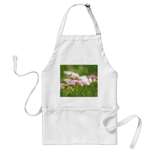 Red Yarrow Flowers Adult Apron
