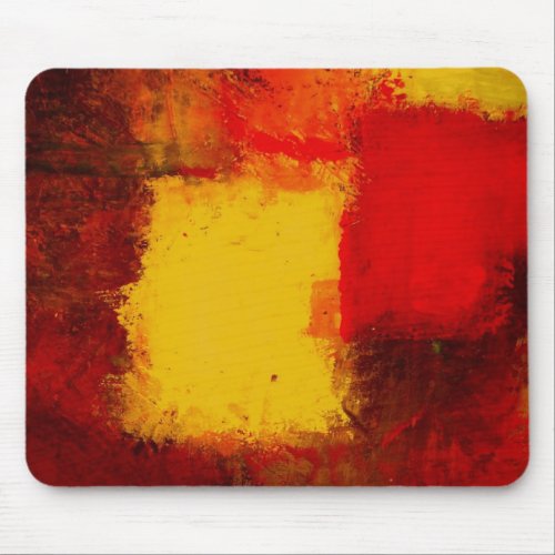 Red Yellow Abstract Mouse Pad