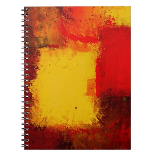 Red Yellow Abstract Notebook