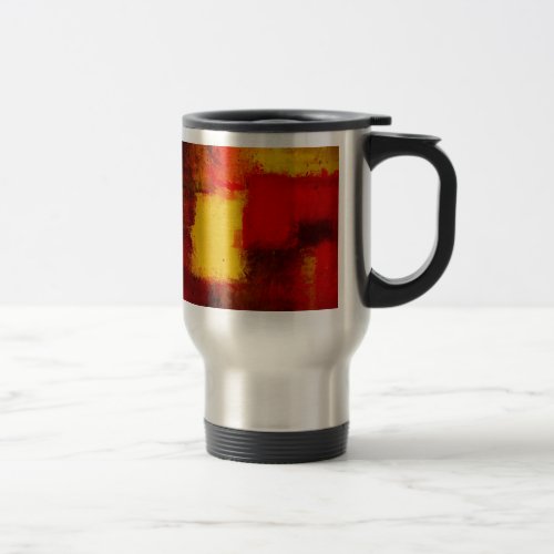 Red Yellow Abstract Travel Mug