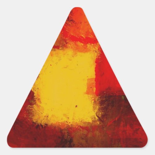 Red Yellow Abstract Triangle Sticker