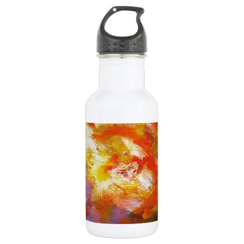 Red Yellow Abstract Water Bottle