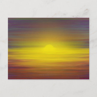 Red yellow and blue sun hues post card
