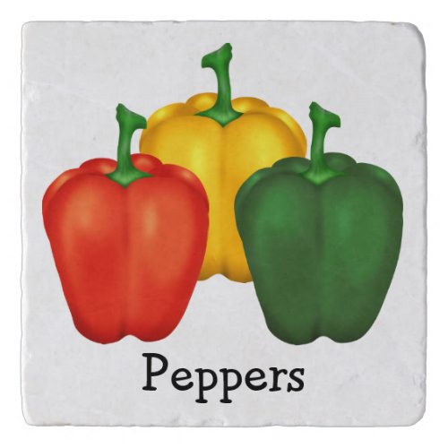 RedYellow and Green Peppers Trivet