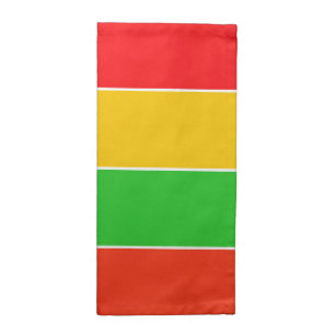 Red, Yellow and Lime Green Stripes Cloth Napkin