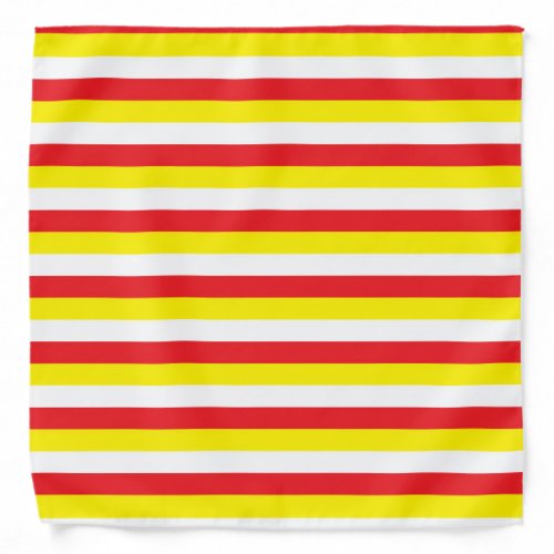 Red Yellow and White Stripes Bandana