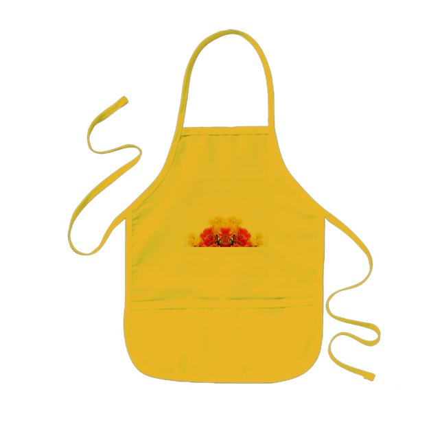 Red yellow-apron kids' apron (Front)