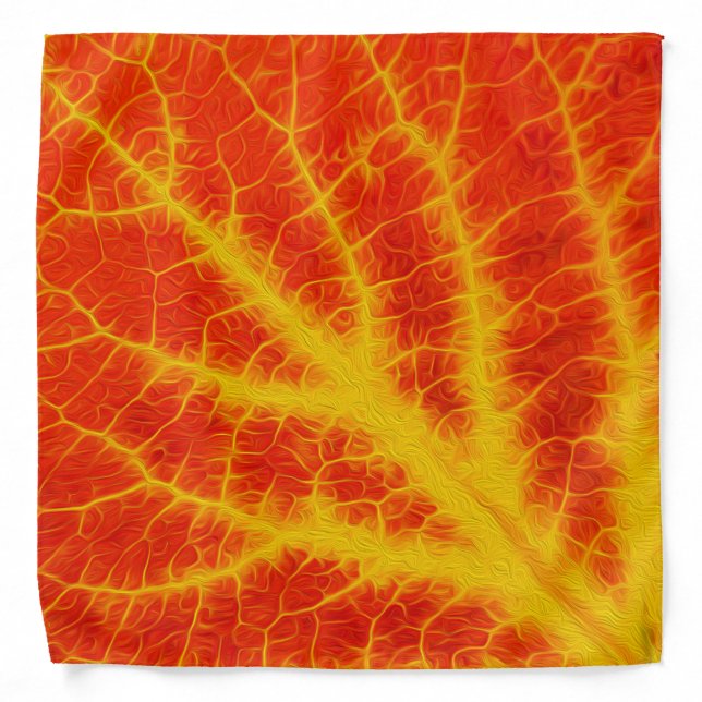 Red & Yellow Aspen Leaf #10 Bandana (Front)