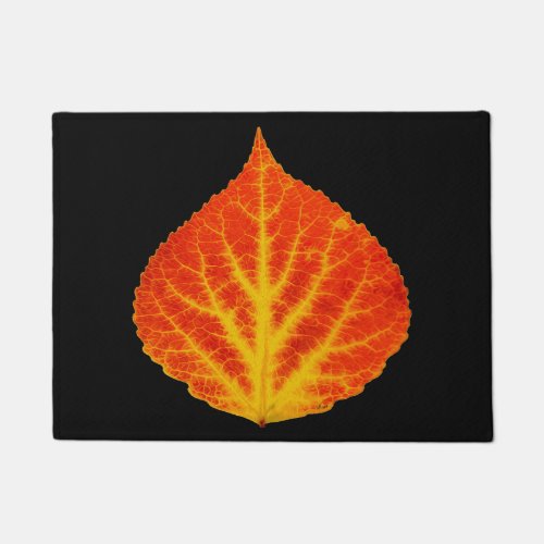Red  Yellow Aspen Leaf 10 Doormat