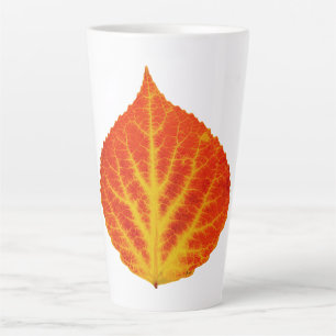 Red & Yellow Aspen Leaf #10 Latte Mug