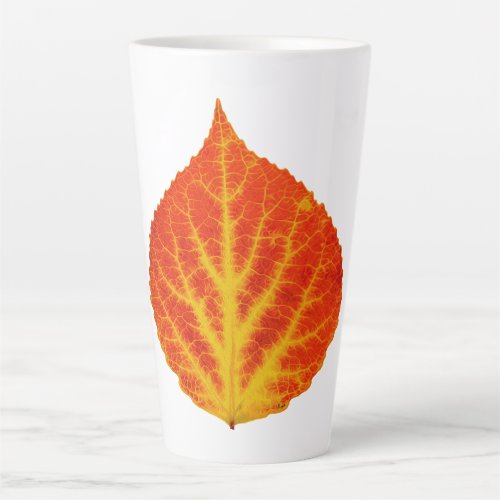 Red  Yellow Aspen Leaf 10 Latte Mug