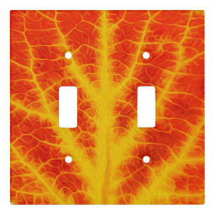 Red & Yellow Aspen Leaf #10 Light Switch Cover