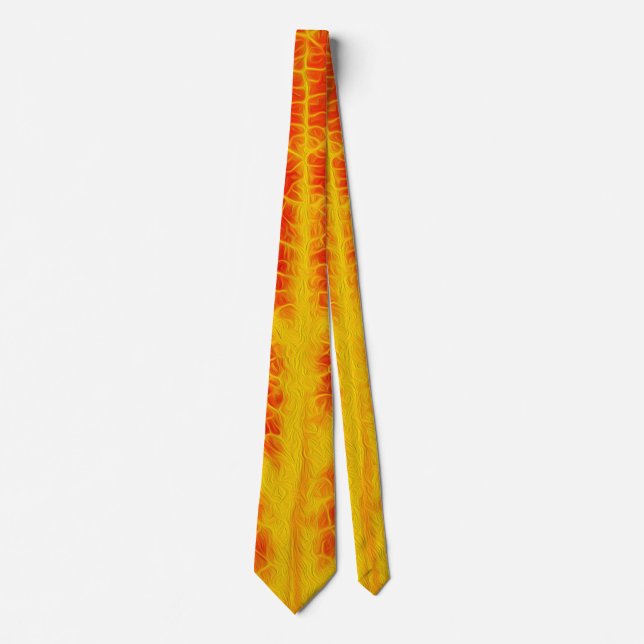 Red & Yellow Aspen Leaf #10 Neck Tie (Front)