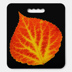 Red & Yellow Aspen Leaf #10 Seat Cushion