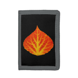 Red & Yellow Aspen Leaf #10 Trifold Wallet
