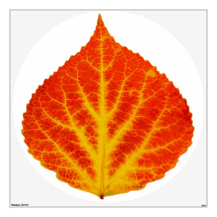 Red & Yellow Aspen Leaf #10 Wall Sticker