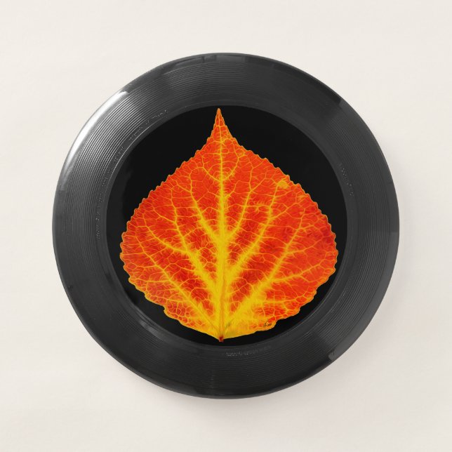 Red & Yellow Aspen Leaf #10 Wham-O Frisbee (Front)