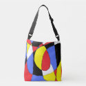 Red, Yellow, Black and Blue Abstract 8230 Crossbody Bag