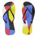 Red, Yellow, Black and Blue Abstract 8230 Flip Flops