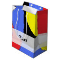 Red, Yellow, Black and Blue Abstract 8230 Medium Gift Bag