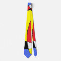 Red, Yellow, Black and Blue Abstract 8230 necktie
