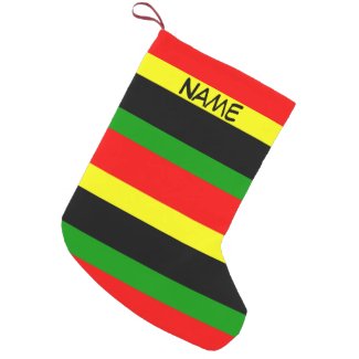 Red, Yellow, Black and Green Christmas Stocking