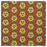 Red, Yellow  &amp; Black Biohazard Warning Fabric