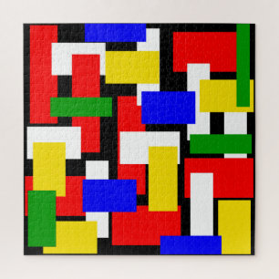 Red, Yellow, Black, Blue and Green Blocks Jigsaw Puzzle