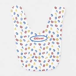 Red Yellow Blue 123 ABC Baby Bib