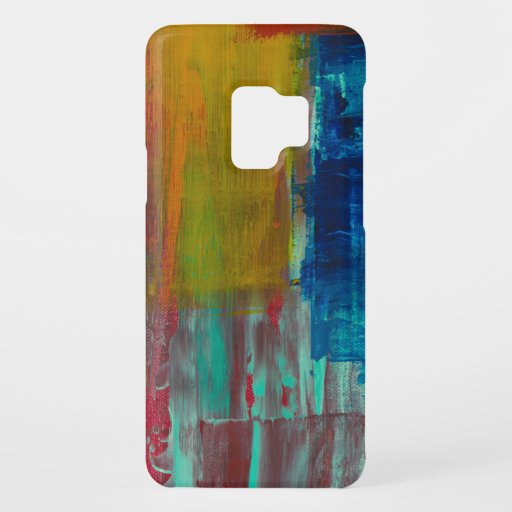 RED YELLOW BLUE AND WHITE ABSTRACT PAINTING Case-Mate SAMSUNG GALAXY S9 CASE