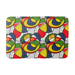 Red Yellow Blue Green Beach Ball Bath Mat