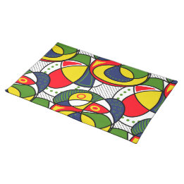 Red Yellow Blue Green Beach Ball Cloth Placemat