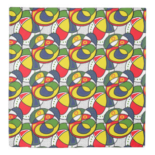 Red Yellow Blue Green Beach Ball Duvet Cover