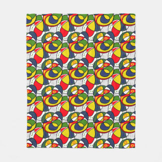 Red Yellow Blue Green Beach Ball Fleece Blanket