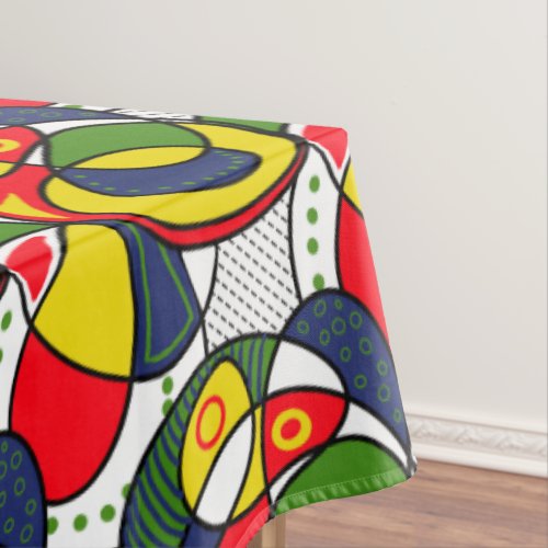 Red Yellow Blue Green Beach Ball Tablecloth