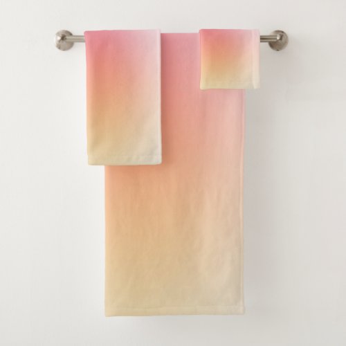 Red Yellow Blue Green Colors Abstract Art Template Bath Towel Set