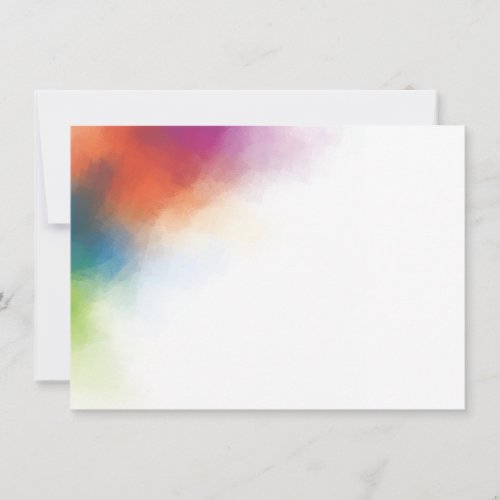 Red Yellow Blue Green Modern Abstract Art Blank Note Card