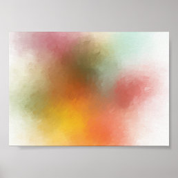 Red Yellow Blue Green Purple Pink Modern Abstract Poster
