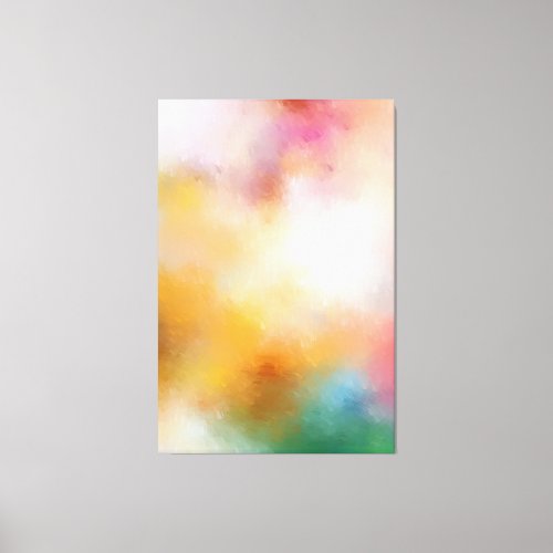 Red Yellow Blue Purple Green Pink Modern Colorful Canvas Print