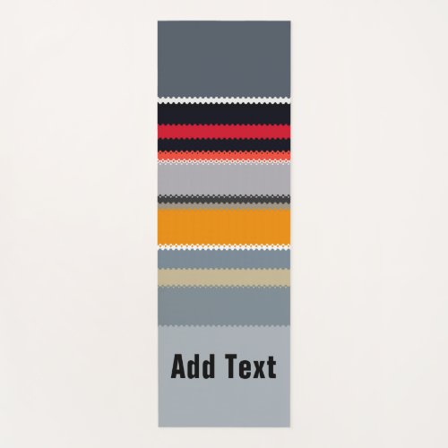 Red Yellow Blue Silver Multicolor Striped Pattern Yoga Mat