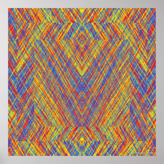 Red Yellow Blue Thatch Reflections  Poster